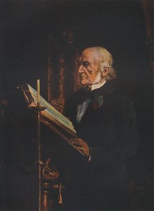 Mr Gladstone leest de les in de Hawarden Kerk door Unbekannt