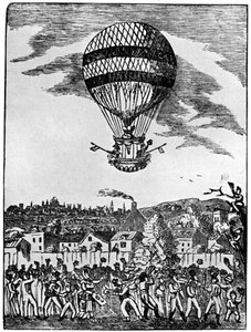 De opstijging van Mr Sadler met Kapitein Paget, 12 augustus 1781, 1910 door Unbekannt