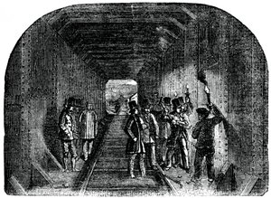 De heer Stephenson plaatst de laatste klinknagel, 1886 door Unbekannt