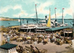 Muelle de Luz haven met veerboten, Havana, Cuba, 1904 door Unbekannt