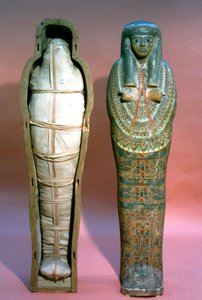 Mummie en Kist, Egyptisch, 21e Dynastie