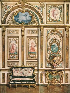 Muurschildering in het Paleis van Fontainebleau, Frankrijk, 1928 door Unbekannt