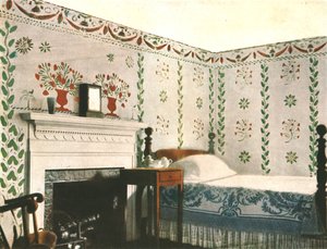 Muurschildering in een kamer in Bois House, Riverton, Connecticut, VS, 1928 door Unbekannt