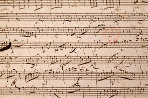 Muziekpartituur, Wolfgang Amadeus Mozart, Parijs, Frankrijk door Unbekannt