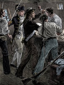 Muiterij van de bemanning van de Bounty, 1789 laat 19e eeuw door Unbekannt