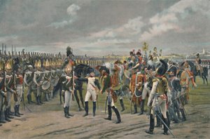 Napoleon decoreert de Russische grenadier in Tilsitt, 1807, 1896