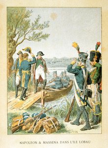 Napoleon en Massena op het eiland Lobau, mei 1809