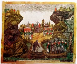 Napoleon arriveert op Sint-Helena, 1815 door Unbekannt