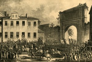 Napoleon betreedt Milaan, 14 mei 1796 door Unbekannt