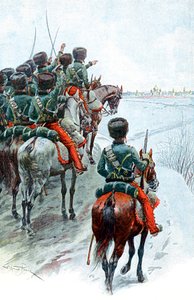 Napoleons Grande Armee ziet Moskou, 1812 door Unbekannt