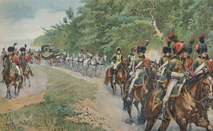 Napoleons manier van reizen, ca. 1800, 1896 door Unbekannt