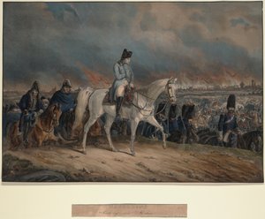 Napoleons Terugtocht uit Moskou, 1847 door Unbekannt