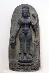 Nationaal museum van India, Delhi. Tara. Pala, 8e eeuw n.Chr., Bihar. Steen. India.
