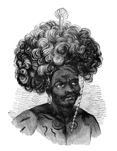 Inboorling van de Papua-eilanden, 1848 door Unbekannt