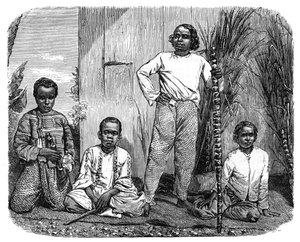 Inboorlingen van het eiland Réunion, ca. 1890 door Unbekannt