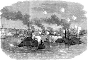 Zeeslag op de Mississippi, Memphis, Tennessee, Amerikaanse Burgeroorlog, juli 1862
