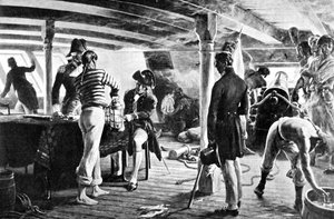 Nelson verzegelt zijn historische boodschap in Kopenhagen, 1801 door Unbekannt