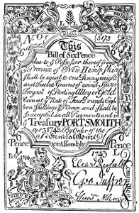 Papiergeld uit New England, 1743 ca. 1880