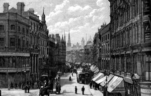 New Street, Birmingham, West Midlands, 1887 door Unbekannt