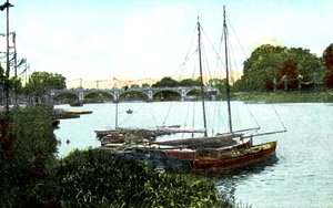 Nieuwe sluis en brug, Richmond, Londen, 20e eeuw