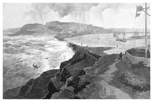 Newcastle, vanaf Nobbys Head, New South Wales, Australië, 1886 door Unbekannt