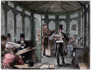 Nieuw opgerichte schuilplaats en verfrissingshuis voor koetsiers, ca. 1820-1870