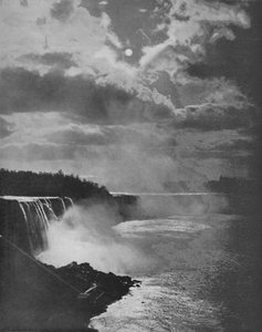 Niagara bij maanlicht, 19e eeuw door Unbekannt
