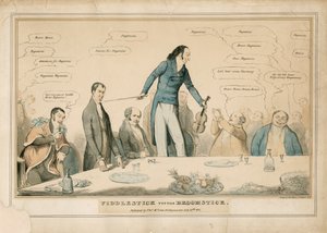 Niccolo Paganini - karikatuur door Unbekannt