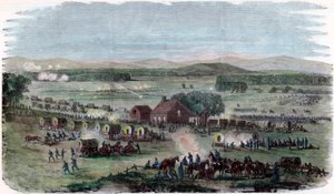 Nacht van de Slag bij Cedar Mountain, Culpeper County, Virginia, Amerikaanse Burgeroorlog, 9 augustus 1862 door Unbekannt