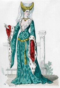 Adellijke vrouw uit de tijd van Karel VI van Frankrijk, 1380, 1882-1884 door Unbekannt
