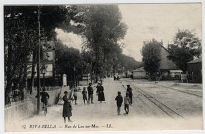 Normandië, Calvados (14), Ouistreham: uitzicht op de straat van Luc sur Mer in Riva Bella (Riva-Bella) - Ansichtkaart eind 19e-begin 20e eeuw door Unbekannt