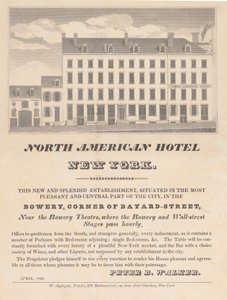 North American Hotel, New York, april 1832 door Unbekannt
