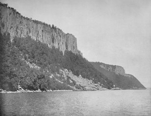 Noordelijk einde van Palisades, Hudson River, ca. 1897 door Unbekannt