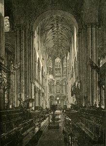 Kathedraal van Norwich. Het koor, kijkend naar het oosten, 1898