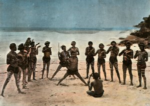 Nieuw-Guinea. Dans van de Papoea