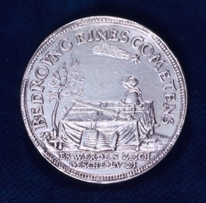 Voorzijde van een medaille ter herdenking van de schitterende komeet van november 1618
