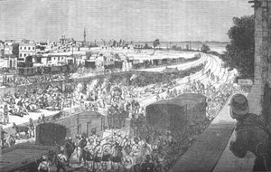 Bezetting van Zagazig, na de slag bij Tel-El-Kebir, ca. 1882