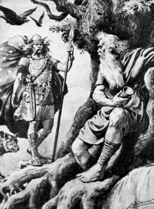 Odin Wotan, Noorse god, 19e eeuw door Unbekannt