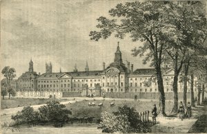 Oude Bethlehem Ziekenhuis, Moorfields rond 1750, ca. 1872