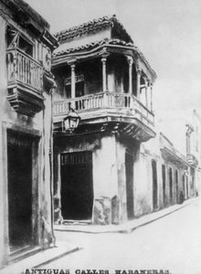 Oude straten van Havana, 18e eeuw, 1920s door Unbekannt
