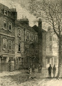 Oude Huizen in Church Row, c1876