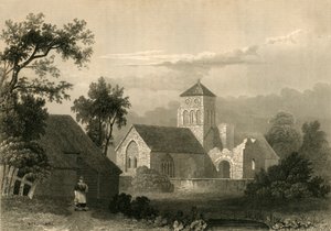 Oude Shoreham Kerk, 1835 door Unbekannt