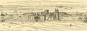 Oud uitzicht op Greenwich Palace. Na Hollar, ca. 1878 door Unbekannt