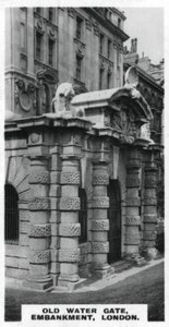 Oude Waterpoort, Embankment, Londen, ca. 1920s door Unbekannt