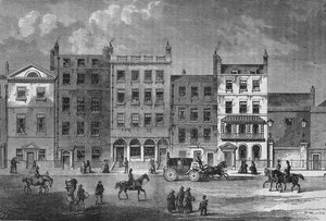 Oude huizen in Pall Mall, Westminster, Londen, c1830 1878