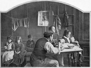 Oude kamer in Slumland, Londen, c1900 1901