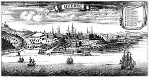 Oud uitzicht op Quebec door Unbekannt