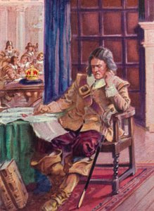 Oliver Cromwell 1599-1658 weigert de kroon, 1937 door Unbekannt