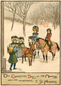 Op Kerstdag in de ochtend, met de complimenten van St. Nicholas, 1883 door Unbekannt