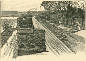 Op de muren van Berwick, kijkend over de Tweed door Unbekannt